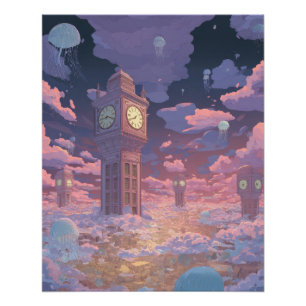 Póster Resplandor de la Torre de Medianoche Fantasía Pais
