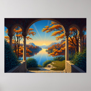 Póster Resplandor de Otoño más allá del Arco