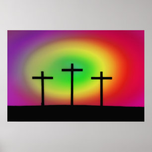 Póster Resplandor de tres cruces