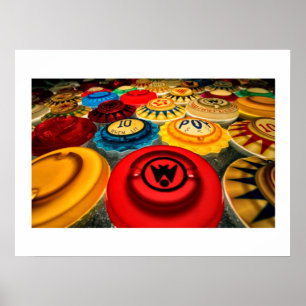 Póster Resplandor del pinball