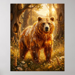 Póster Resplandor del Prado del Oso Mielero
