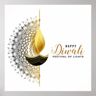 Póster Resplandor Dorado: Una Bendición de Diwali