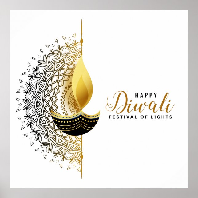 Póster Resplandor Dorado: Una Bendición de Diwali (Frente)