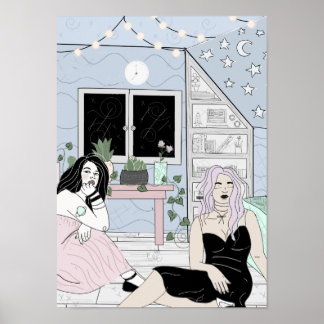 Póster Resplandor en el poster de las estrellas del techo