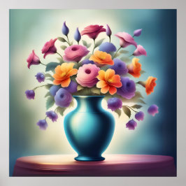 Póster Resplandor floral radiante