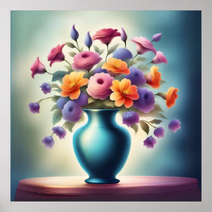 Póster Resplandor floral radiante