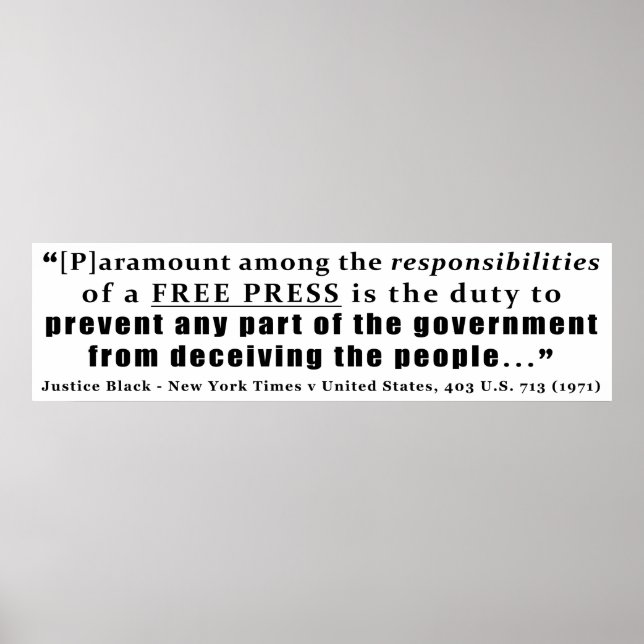 Póster Responsabilidades de una ley Funda de libertad de  (Frente)