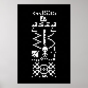 Póster Respuesta al Mensaje Binario de Arecibo