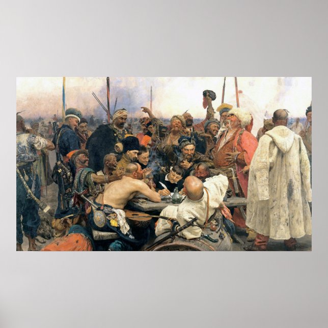 Póster Respuesta de los cosacos de Zaporozhian (Frente)
