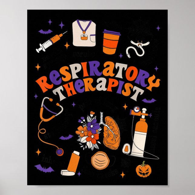 Póster Resratory Therast Shirt Halloween Resratory Theras (Frente)