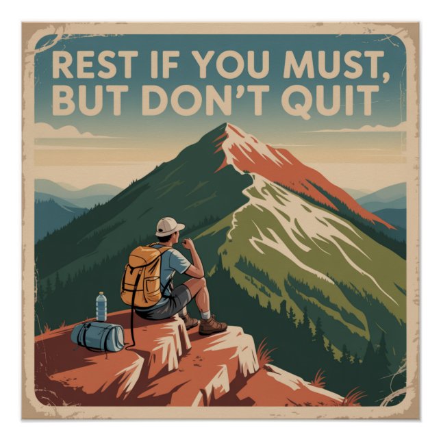 Póster Rest If You Must, But Don't Quit (Anverso)