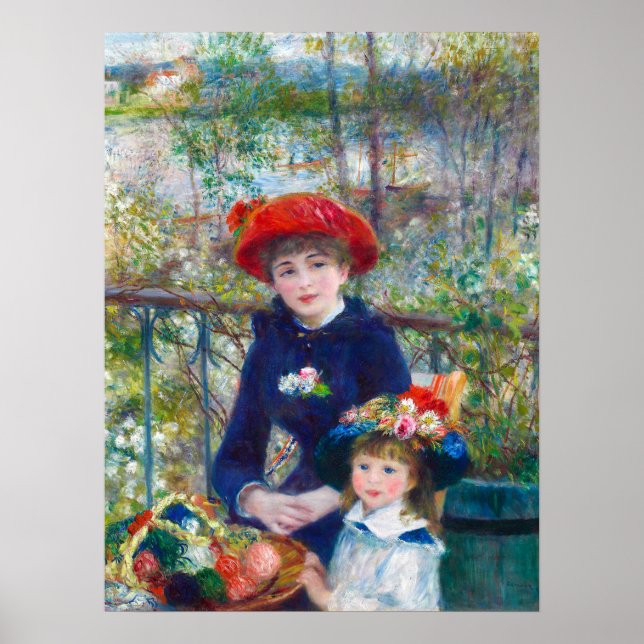 Póster Restablecer la pintura de dos hermanas Bella Artes (Frente)