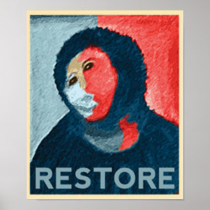 Póster RESTABLECIMIENTO - señora española Art Restoration