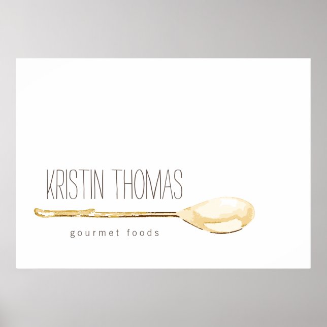 Póster Restauración de Cuchara de Agua, Poster Chef (Frente)