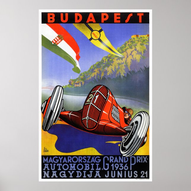 Póster Restauración de Poster de viaje de la época de Bud (Frente)