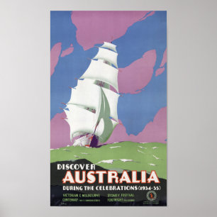 Póster Restauración de Poster de viajes de cosecha austra