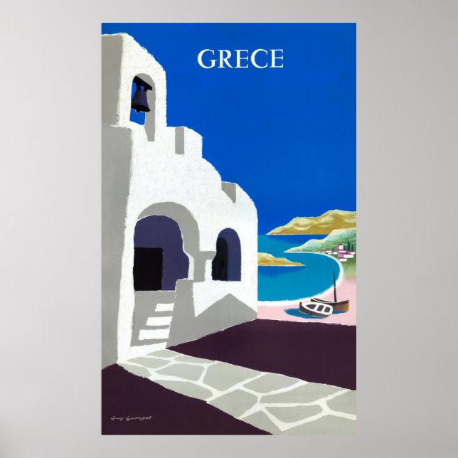 Póster Restauración de Poster de viajes de época de Greci (Frente)