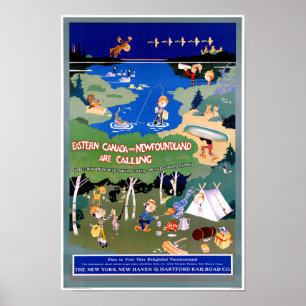 Póster Restauración de Poster de viajes de vintage de Can