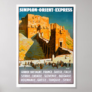 Póster Restauración de Poster de viajes vintage de Siria