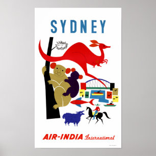 Póster Restauración de Poster de Viajes Vintage de Sydney