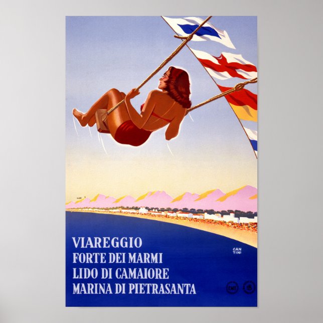 Póster Restauración de Viareggio Italia Poster de Viajes  (Frente)
