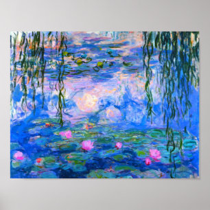Póster Restauración de Water Lilies Claude Monet