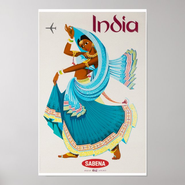 Póster Restauración del Poster de Viajes de la India (Frente)