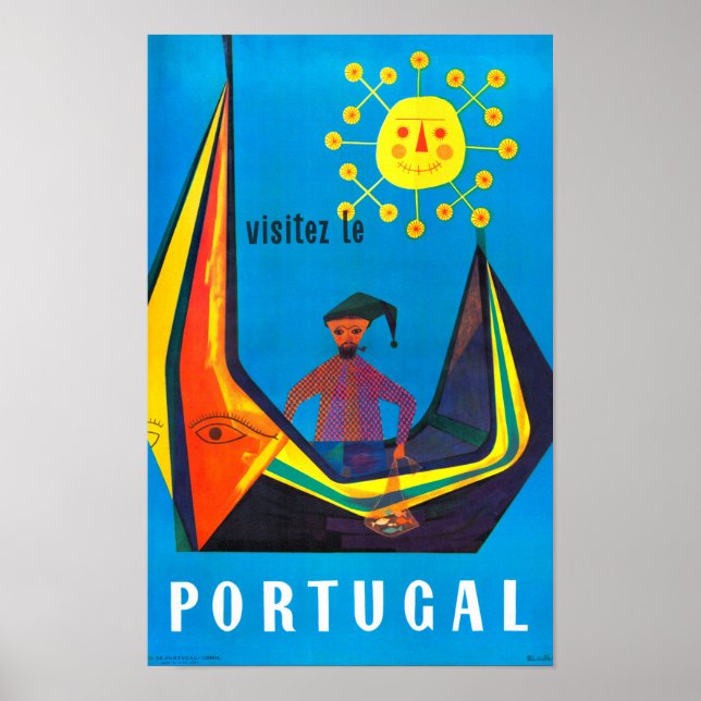 Póster Restauración del Poster de Viajes de Portugal Vint (Frente)