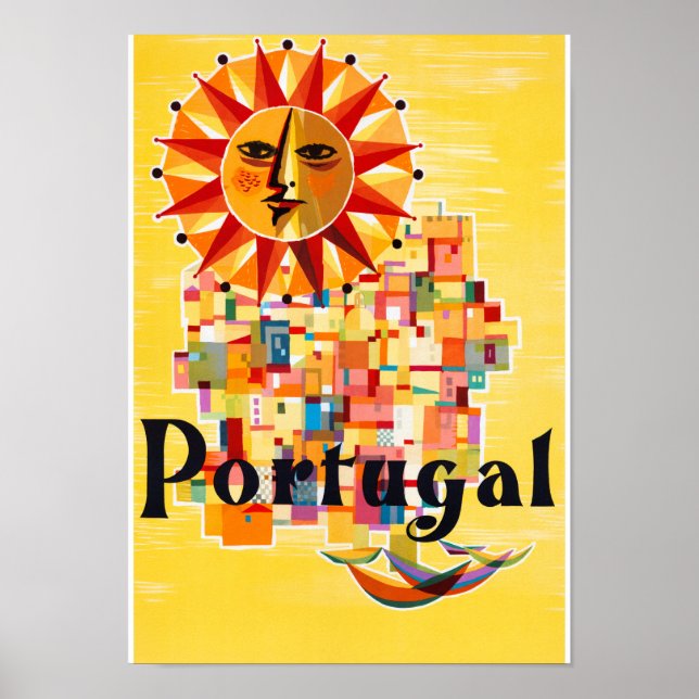 Póster Restauración del Poster de Viajes de Portugal Vint (Frente)