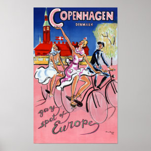 Póster Restauración del Poster de Viajes Vintage de Copen