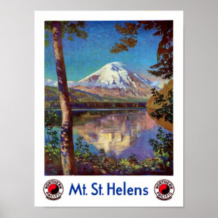 Póster Restauración del Poster de Viajes Vintage de Mount