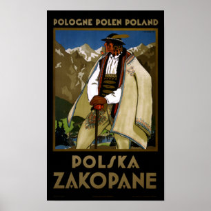 Póster Restauración del Poster de Viajes Vintage de Zakop