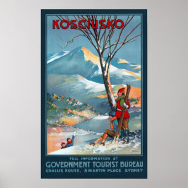 Póster Restauración del Poster de Viajes Vintage Mount Ko