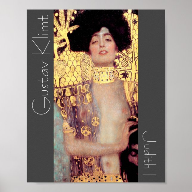Póster Restaurado Judith I Holofernes Gustav Klimt Nouvea (Frente)
