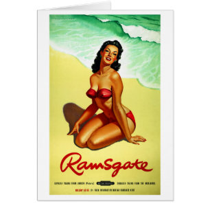 Poster restaurado Ramsgate del viaje del vintage