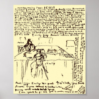 Póster Restauran el periódico de bronce ~ Emily & Anne