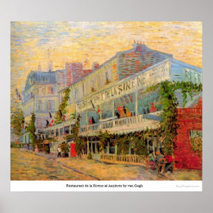 Póster Restaurant de la Sirene en Asnieres de Van Gogh
