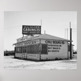 Póster Restaurante al lado de la carretera, 1939. Foto an