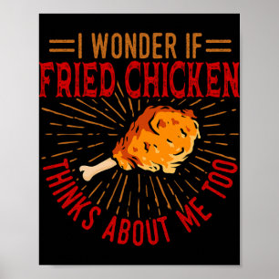 Póster Restaurante Amante de Comida de Pollo Frito Chef C