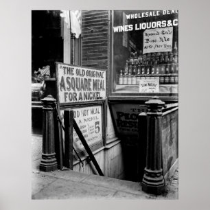 PÓSTER RESTAURANTE BOWERNT DE 5 CÉNTIMOS