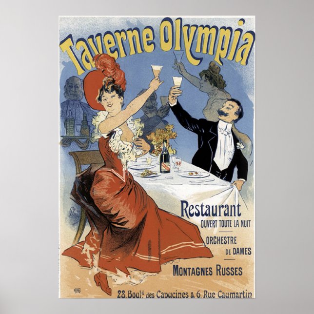 Póster Restaurante de época (Frente)