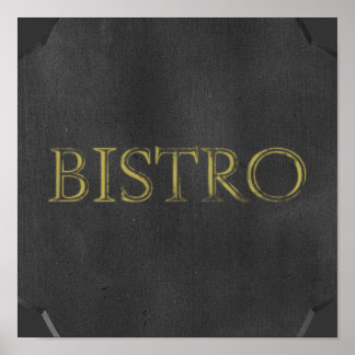 PÓSTER RESTAURANTE DE RÓTULO CHALKBOARD BISTRO LOGO GRÁFI