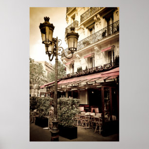 Póster Restaurante en la calle, París, Francia