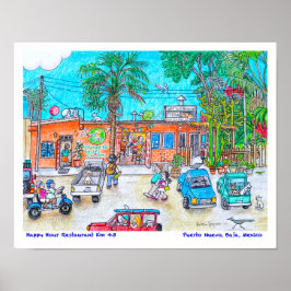 Póster Restaurante Happy Hour