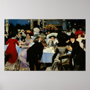 Póster Restaurante nocturno