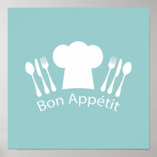 Póster Restaurante o cocina de Chef francés Bon Appetit