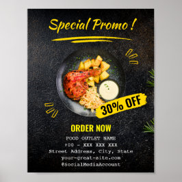 Póster Restaurante Promo Special Food