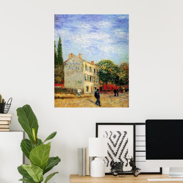 Póster Restaurante Rispal en Asnieres por Vincent van Gog (Oficina en casa)