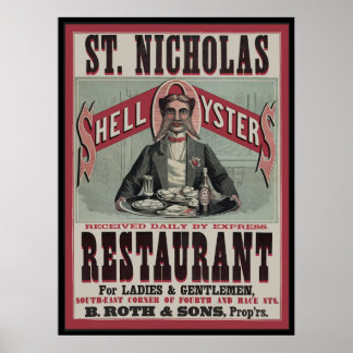 Póster Restaurante Shell Oyster