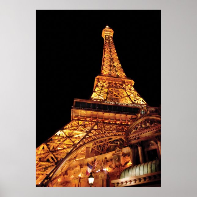 Póster Restaurante Vegas - París - Torre Eiffel (Frente)